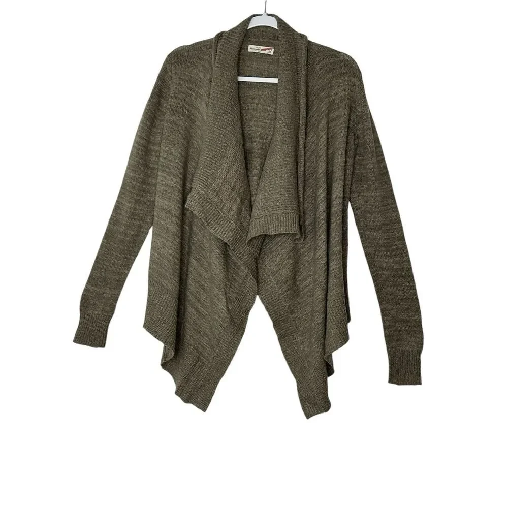 Abercrombie & Fitch Cardigan Womens XS/S Waterfall Wool Blend Boho Cozy Outdoor‎